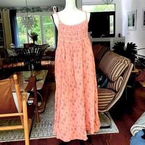 Free People Flowy Sexy Perfect Dreamy Summer Peachy Floral Dress Size M. NWOT.